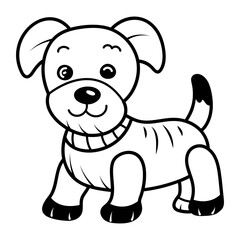 Hand drawn icon depicting a toy dog