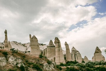 Baglidere White Love Valley in Cappadocia Turkey, landscape of mountains
