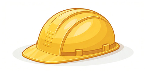 Fototapeta premium Charming Construction Helmet Icon in Yellow