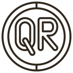 Qatar Riyal Symbol  Icon Element For Design Graphic