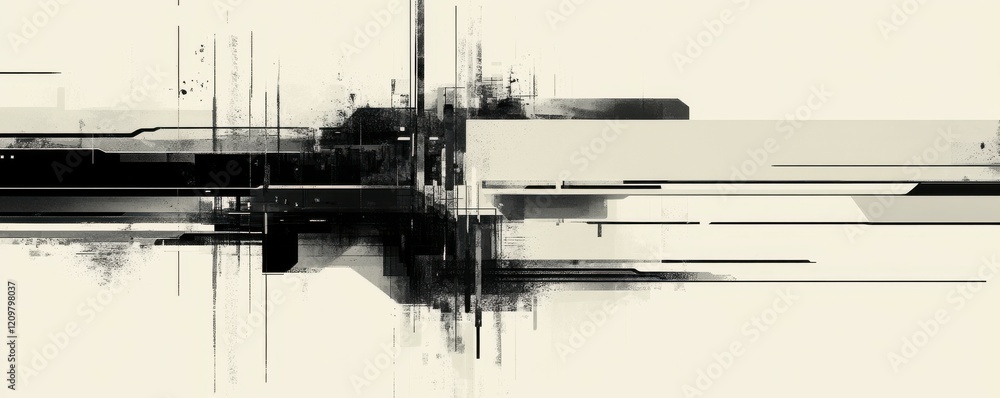 Aufkleber a pixel art rendition of a minimalist composition of lines and shapes, conveying pixelated elegance 