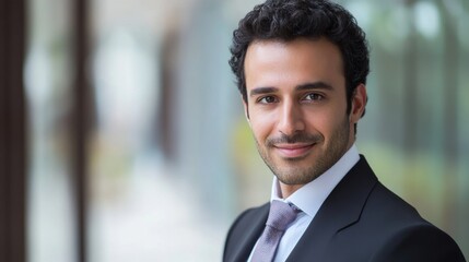 Fototapeta premium portrait of a confident businessmen holding a presentation 