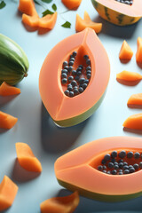 Photo natural Papaya soap with packaging