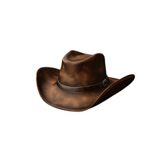 A classic cowboy hat isolated on transparent PNG.