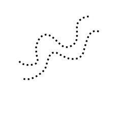 wavy dotted line