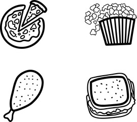 golden crust delight a combination of pizza, popcorn, burger and crispy fried chicken