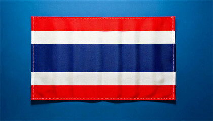 Naklejka premium タイ国旗の滑らかな布地のディテール。ミニマルな構図が印象的。generative ai。