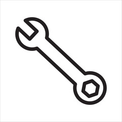 wrench icon on white background