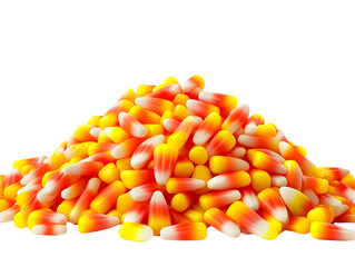 Colorful candy corn pile for festive enjoyment