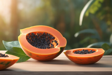 Photo natural Papaya soap with packaging