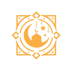 Ramadhan Logo Concept Vector. Islamic Logo Template Isolated in White Background