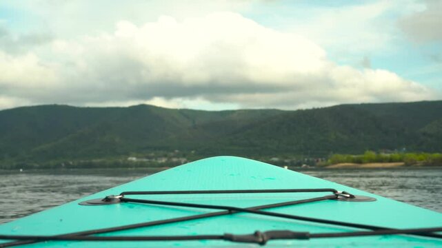 kayaking across serene waters