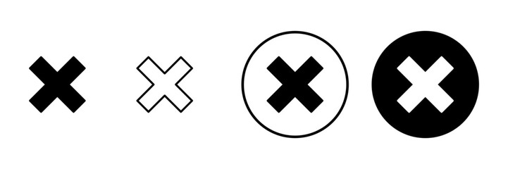 Obraz premium Close icon vector. Delete sign and symbol. cross sign