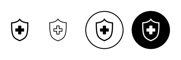 Obraz premium Health insurance icon vector. Insurance health document sign and symbol
