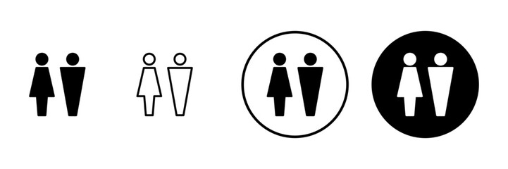 Man and woman icon vector. male and female sign and symbol. Girls and boys