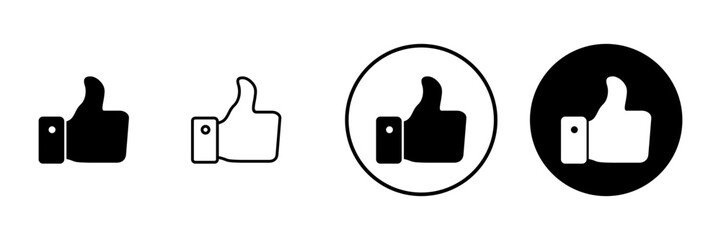 Obraz premium Like icon vector. Thumbs up sign and symbol. Hand like