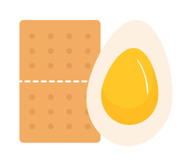 boiled egg and cookie