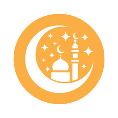 Ramadhan Logo Concept Vector. Islamic Logo Template Isolated in White Background