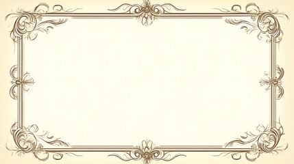 Elegant Ornate Floral Frame Design Template