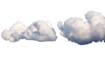 a snow-white cumulus clouds against a blue sky