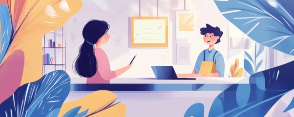 Teacher helping a student learn