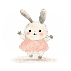 Obraz premium Rabbit dancing animal mammal cute