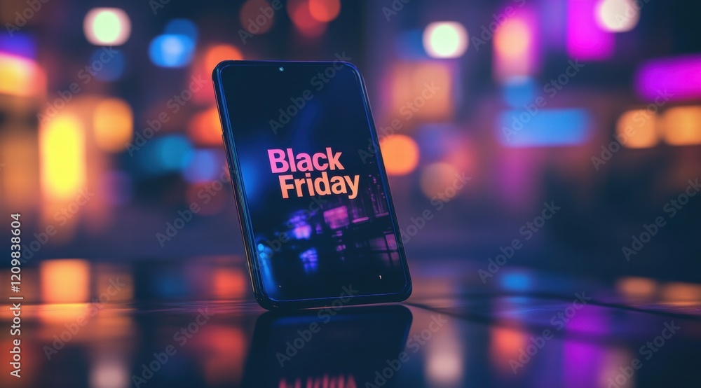 Poster 3d render of a smartphone with 