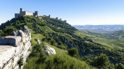 Hilltop Castle Landscape
