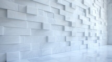 Modern white marble wall interior design, spacious room, bright lighting, architectural background, ideal for website banners