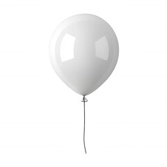 White Balloon isolated on transparent background