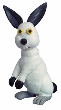 Conejo blanco. Plastilina