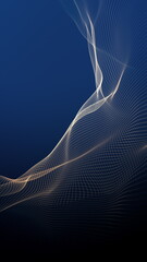 Mesmerizing Abstract Wave Pattern Featuring Beautiful Golden Lines Set on a Deep Black Background