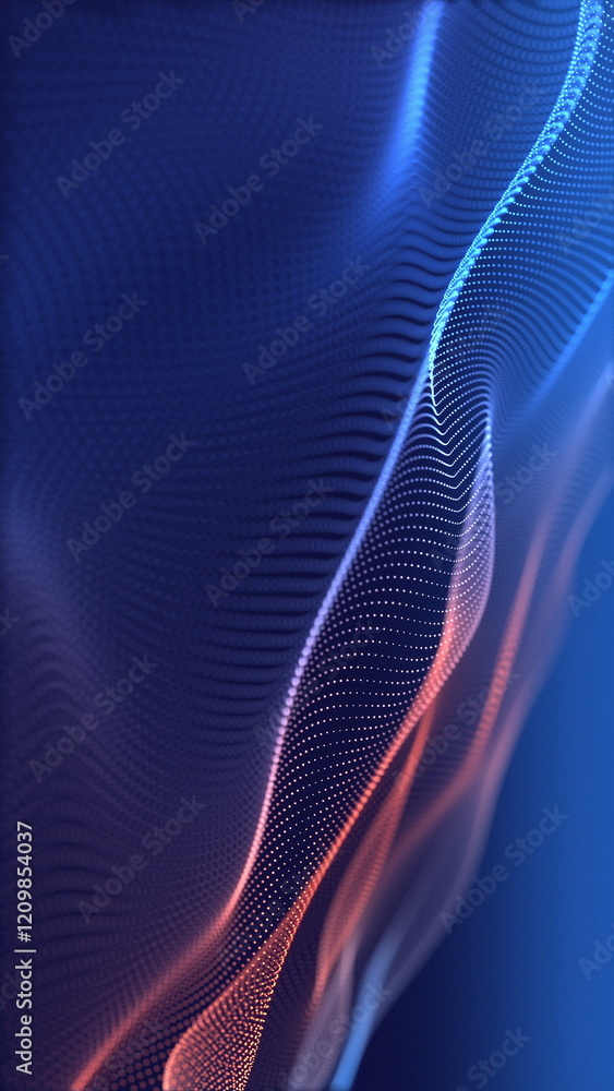 Poster abstract seamless loop background waves of light and color beautifully captures vibrant hues and flo
