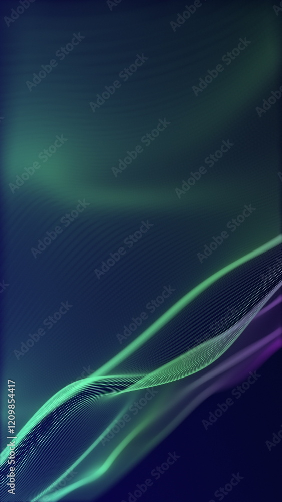 Poster abstract seamless loop background waves of light and color beautifully captures vibrant hues and flo