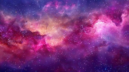 Naklejka premium Bright pink and purple bokeh lights in a cosmic background, highly detailed, dynamic and vibrant, peaceful and inviting, celestial and magical, calm and beautiful atmosphere