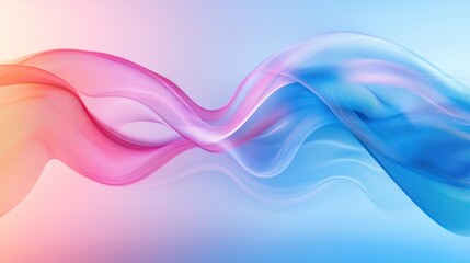 Fototapeta premium Abstract Colorful Waves: A Serene Digital Art Piece