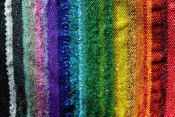 Rainbow background. Multi-colored beads. Beaded background. © Юлия Тарабанова