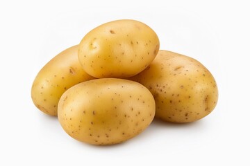 Potatoes isolated on white background with clipping path and full depth of field