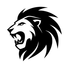 A clean and modern lion face icon with sharp lines and elegant curves, ideal for corporate and creative use.