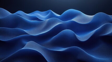 Obraz premium blue background with wave pattern for design. Banner template with white space in the center for text. Suitable for minimalist abstract wallpaper and modern creative projects.