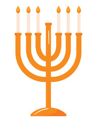 jewish menorah candles