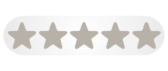 Zero star rating with gray shape. Zero-star customer product rating reviews. Customer feedback. 0 star rating review. Isolated on transparent background. 