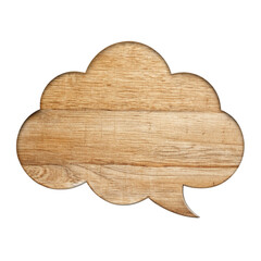 Wooden Speech Bubble