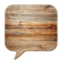 Wooden Speech Bubble