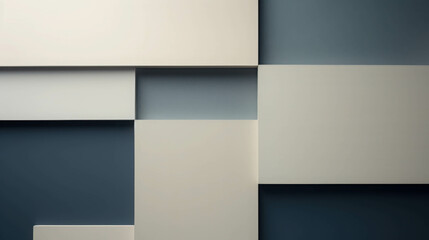 Obraz premium Minimalist Geometric Composition with Two Intersecting Shapes on a Bold Color Background