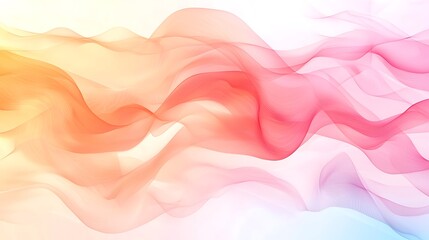 Fototapeta premium Flowing abstract background in pastel colors soft waves digital art serenity