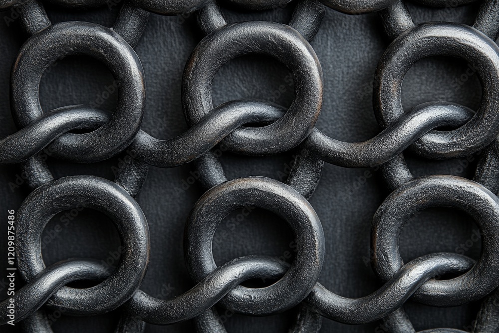 Aufkleber detailed view of intertwined metal chains against a dark background showcasing texture and craftsman