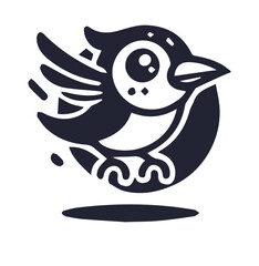 Bird logo vector template. bird logo icon vector illustration.