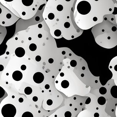 Monochrome abstract dotted seamless pattern