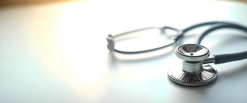 Medical Stethoscope:  Clean, Minimalist Healthcare Image